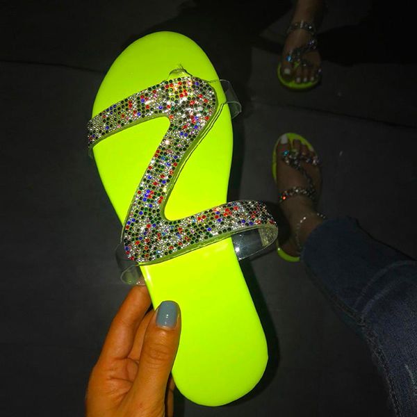 slippers sagace 2021 summer women's flat sandals rhinestones candy colors sole stripes party woman indoor&outdoor shoes, Black
slippers sagace 2021 summer women's flat sandals rhinestones candy colors sole stripes party woman indoor&outdoor shoes, Black