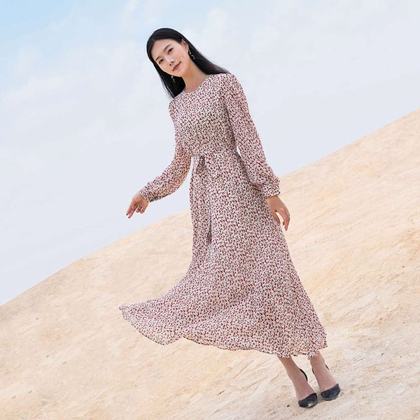 2021 women's fashion new spring floral chiffon dress femininity elastic waist a-line skirt medium length skirt, Black;gray
2021 women's fashion new spring floral chiffon dress femininity elastic waist a-line skirt medium length skirt, Black;gray