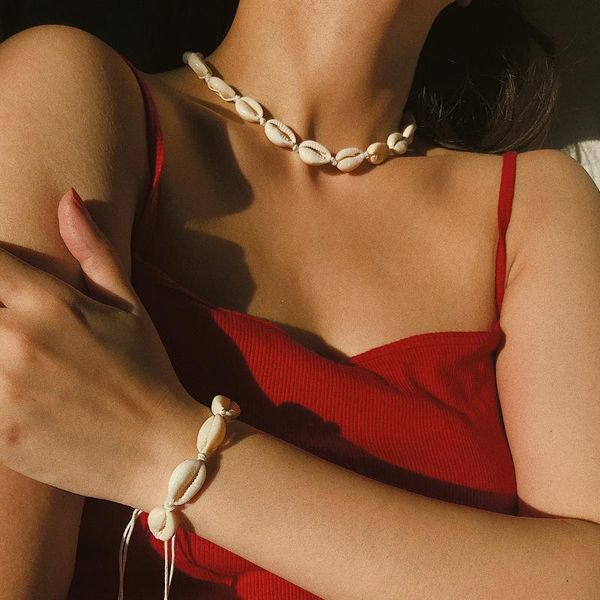 bangle bohemian rope chain natural shell choker necklace collar seashell bracelet bangles for women summer ocean, Black
bangle bohemian rope chain natural shell choker necklace collar seashell bracelet bangles for women summer ocean, Black