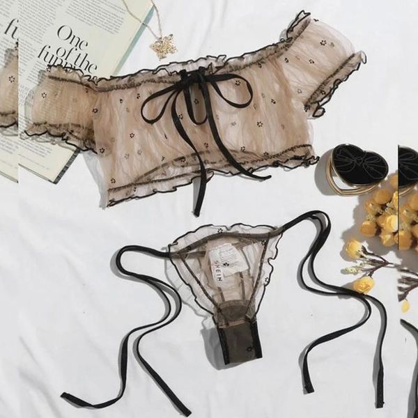 women's swimwear bra set wire off-shoulder underwear small chest bralette+thong lace swimsuits beachwear lingerie sets, White;black
women's swimwear bra set wire off-shoulder underwear small chest bralette+thong lace swimsuits beachwear lingerie sets, White;black