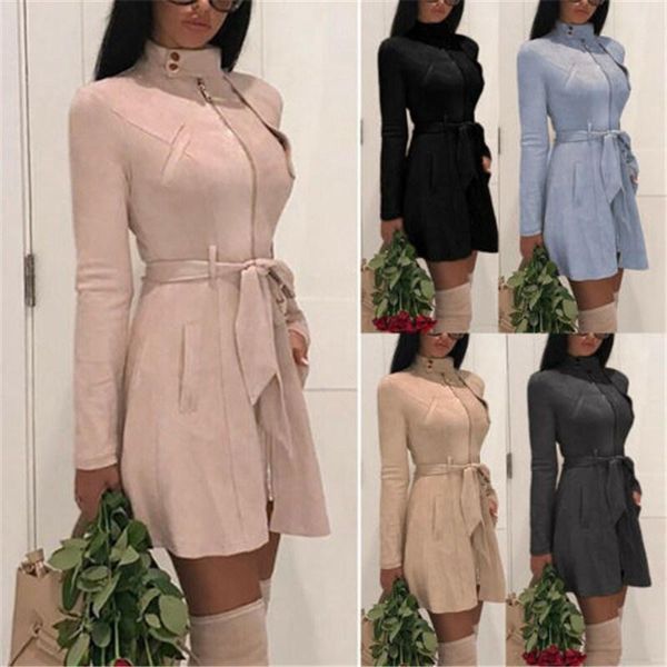women's trench coats women coat winter long neck ladies windbreaker fashion warm high zipper jacket, Tan;black
women's trench coats women coat winter long neck ladies windbreaker fashion warm high zipper jacket, Tan;black