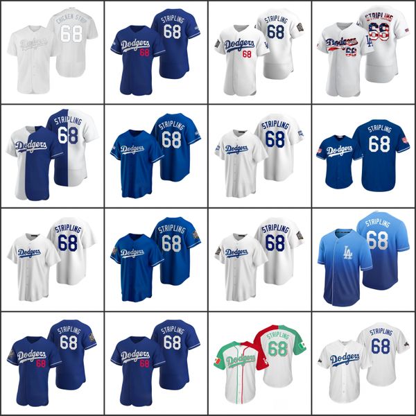 los angeles dodgers men 68 ross stripling women youth jersey, Black;red