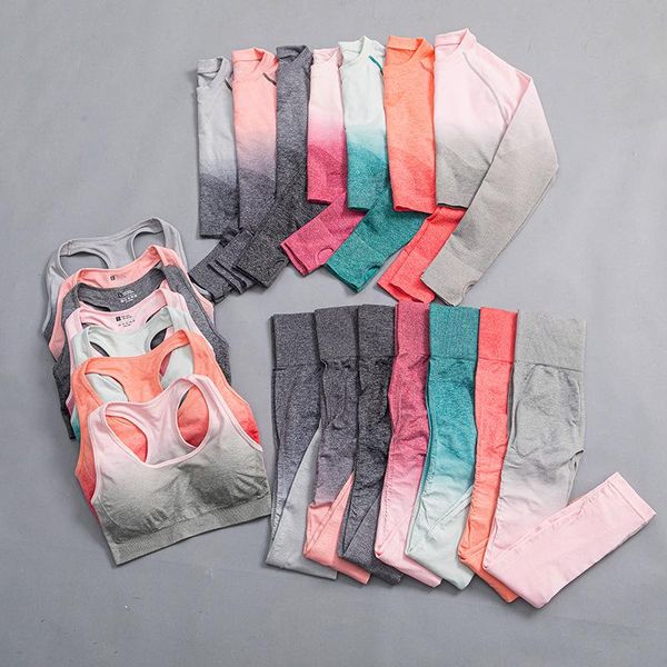yoga outfit seamless set women sports suit long sleeve crop high waist leggings gym fitness workout clothes women's sportswear
yoga outfit seamless set women sports suit long sleeve crop high waist leggings gym fitness workout clothes women's sportswear