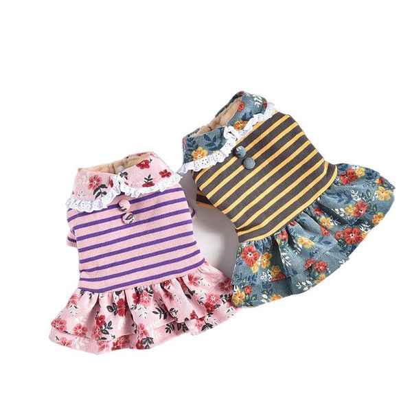 dog apparel cute stripe floral dress winter pet clothes warm clothing outfit yorkshire pomeranian maltese poodle schnauzer costume
dog apparel cute stripe floral dress winter pet clothes warm clothing outfit yorkshire pomeranian maltese poodle schnauzer costume