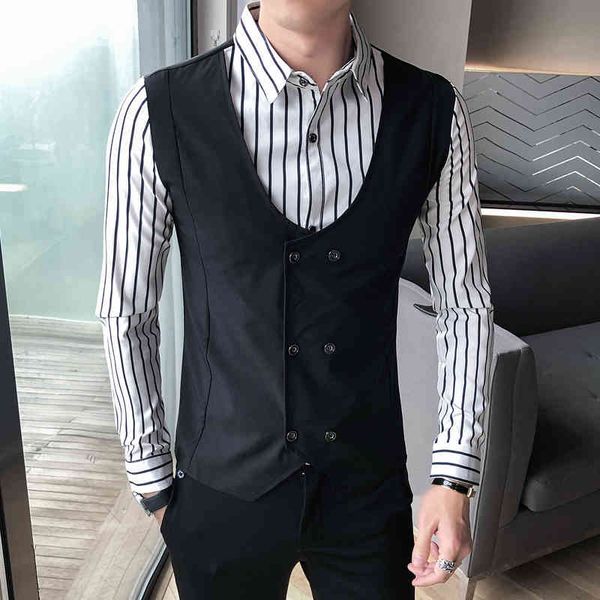 t shirts black/white fashion striped for men's clothes 2021 spring double breasted sleeve long casual 5xl-m jna2, White;black
t shirts black/white fashion striped for men's clothes 2021 spring double breasted sleeve long casual 5xl-m jna2, White;black