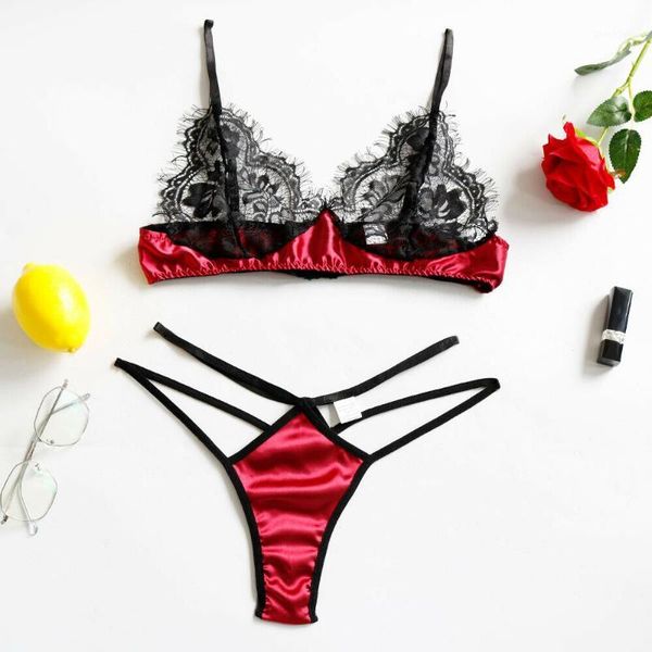 bras sets lace bra&g-string set lingerie cross bandage hollow erotic women underwear1, Red;black
bras sets lace bra&g-string set lingerie cross bandage hollow erotic women underwear1, Red;black