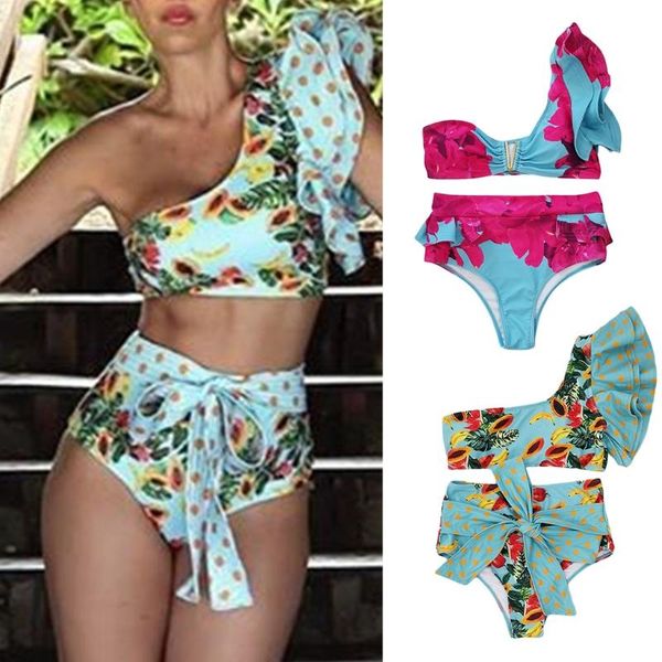 women 2 pieces bikini set cutout one shoulder ruffled patchwork swimsuit fruits floral printed high waisted bathing suit two-piece suit
women 2 pieces bikini set cutout one shoulder ruffled patchwork swimsuit fruits floral printed high waisted bathing suit two-piece suit