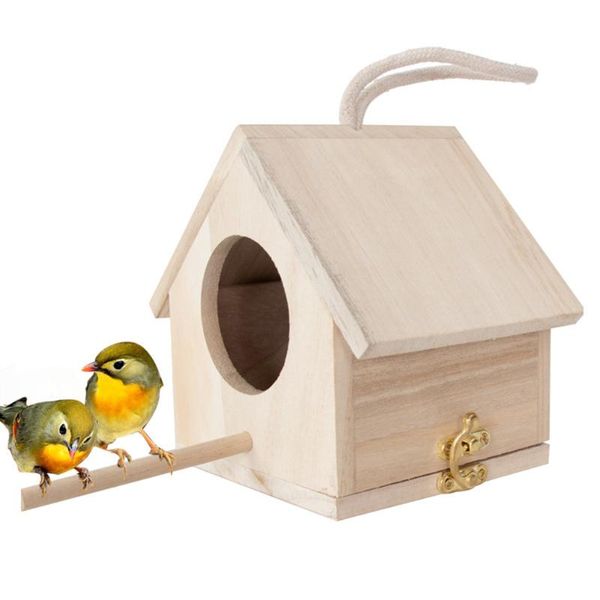 wooden bird nest hanging birds house cage resting place outdoor birdhous feeders 1 x cages
wooden bird nest hanging birds house cage resting place outdoor birdhous feeders 1 x cages