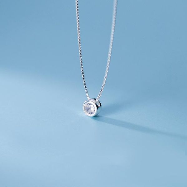 sterling silverr geometric minimalist round cubic zirconia crystal pendant necklace for women lady daughter jewelry gift necklaces, Silver
sterling silverr geometric minimalist round cubic zirconia crystal pendant necklace for women lady daughter jewelry gift necklaces, Silver