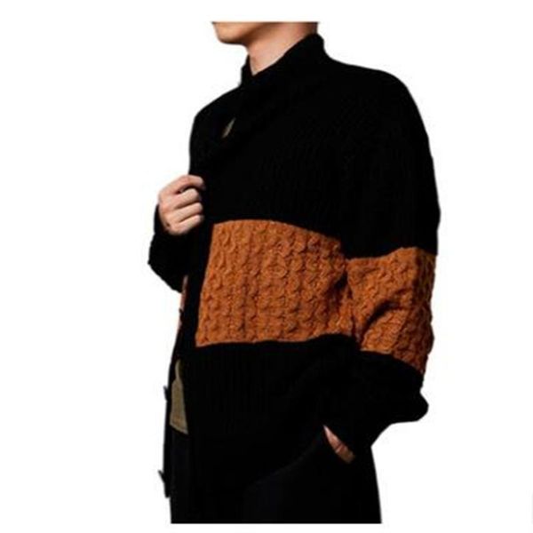 men's sweaters fashion autumn/winter 2021 europe-usa style men/youth stand collar single-breasted splicing vintage casual kint cardigan, White;black
men's sweaters fashion autumn/winter 2021 europe-usa style men/youth stand collar single-breasted splicing vintage casual kint cardigan, White;black