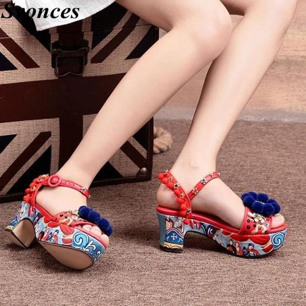 floral womens shoes summer 2021 sandals pom embellished chunky platform wedges vintage printed thick heel ladies sandles, Black
floral womens shoes summer 2021 sandals pom embellished chunky platform wedges vintage printed thick heel ladies sandles, Black