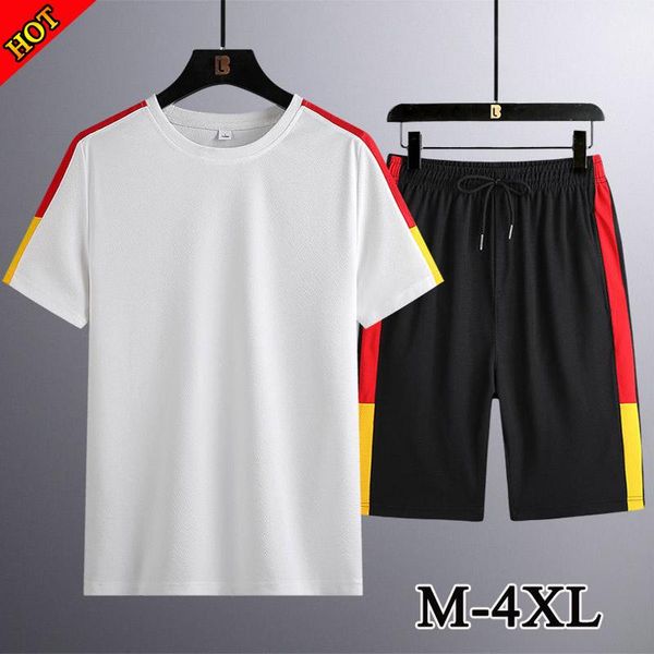 men casual set fashion 2 pcs sweat suit striped short sleeve t-shirt shorts sets male sportswear tracksuit summer sportsuit men's track, Gray
men casual set fashion 2 pcs sweat suit striped short sleeve t-shirt shorts sets male sportswear tracksuit summer sportsuit men's track, Gray