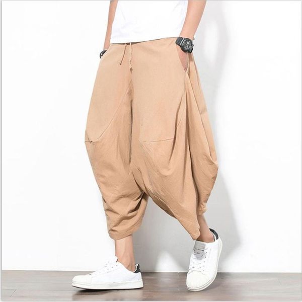 men's pants selling product in 2021 retro cotton linen harem seven points loose casual trousers wide leg clothing, Black
men's pants selling product in 2021 retro cotton linen harem seven points loose casual trousers wide leg clothing, Black