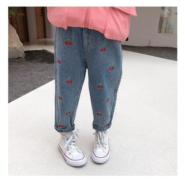 jeans spring autumn 2021 girls cherry embroidery kids cotton all-match casual denim pants, Blue
jeans spring autumn 2021 girls cherry embroidery kids cotton all-match casual denim pants, Blue