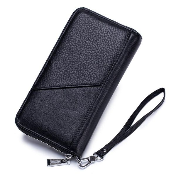 wallets genuine leather large capacity men multi-card bit zipper purse with hand rope arrivals brand famous long man wallet, Red;black
wallets genuine leather large capacity men multi-card bit zipper purse with hand rope arrivals brand famous long man wallet, Red;black
