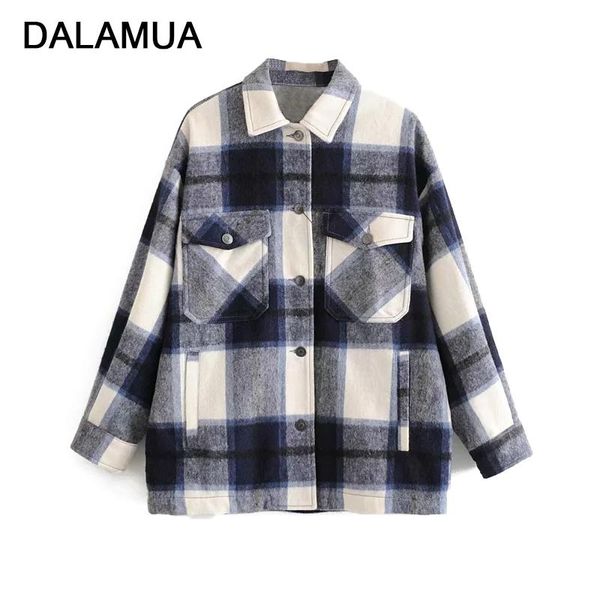 women's jackets women jacket wool plaid single breasted pockets turn down collar loose casual outerwear 2021 winter oversized female, Black;brown
women's jackets women jacket wool plaid single breasted pockets turn down collar loose casual outerwear 2021 winter oversized female, Black;brown