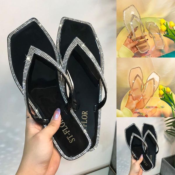 sandals women pvc transparent slippers summer crystal flat clip toe clear flip flops ladies jelly shoes beach slides, Black
sandals women pvc transparent slippers summer crystal flat clip toe clear flip flops ladies jelly shoes beach slides, Black