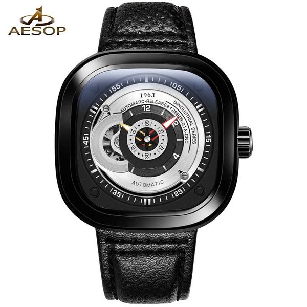 wristwatches men mechanical watch alloy pin buckle stainless steel tourbillon fashion trend square leather, Slivery;brown
wristwatches men mechanical watch alloy pin buckle stainless steel tourbillon fashion trend square leather, Slivery;brown