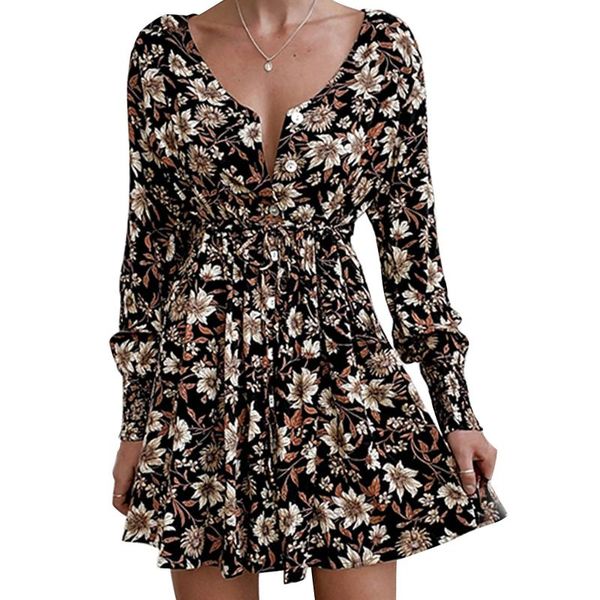 casual dresses vintage floral print a-line dress women long sleeve v neck slim fit mini holiday beach spring autumn, Black;gray
casual dresses vintage floral print a-line dress women long sleeve v neck slim fit mini holiday beach spring autumn, Black;gray