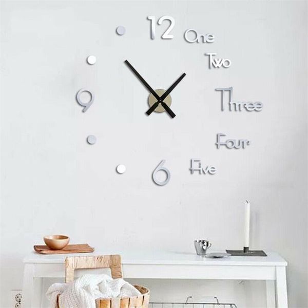 modern design clock watch large wall clocks 3d diy acrylic mirror mechanism stickers home living room decoration quartz needle
modern design clock watch large wall clocks 3d diy acrylic mirror mechanism stickers home living room decoration quartz needle