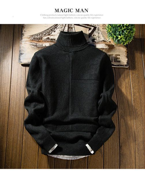 pant autumn and winter men's high-neck pullover long-sleeved solid color slim fit clothes quality knitted cotton casual men, Black;brown
pant autumn and winter men's high-neck pullover long-sleeved solid color slim fit clothes quality knitted cotton casual men, Black;brown