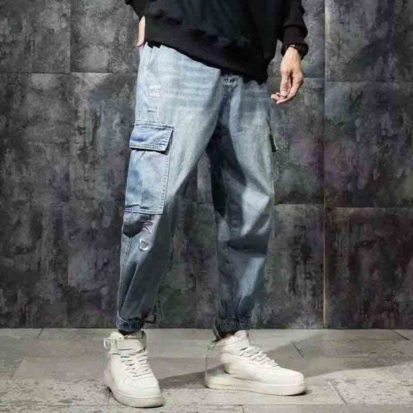 men's jeans wholesale multi pocket overalls denim men's casual pants loose jeans spring summer harem hombre wild beam frq6, Blue
men's jeans wholesale multi pocket overalls denim men's casual pants loose jeans spring summer harem hombre wild beam frq6, Blue
