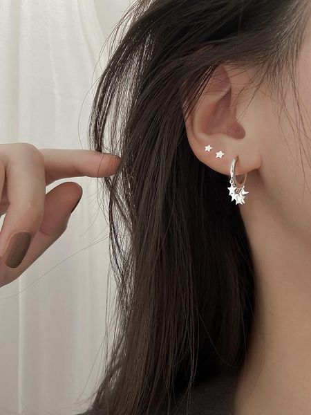 hoop & huggie star ring earrings 2021 wave women pure 925 sterling silver korean things ear clips jewelry for fashion, Golden;silver
hoop & huggie star ring earrings 2021 wave women pure 925 sterling silver korean things ear clips jewelry for fashion, Golden;silver