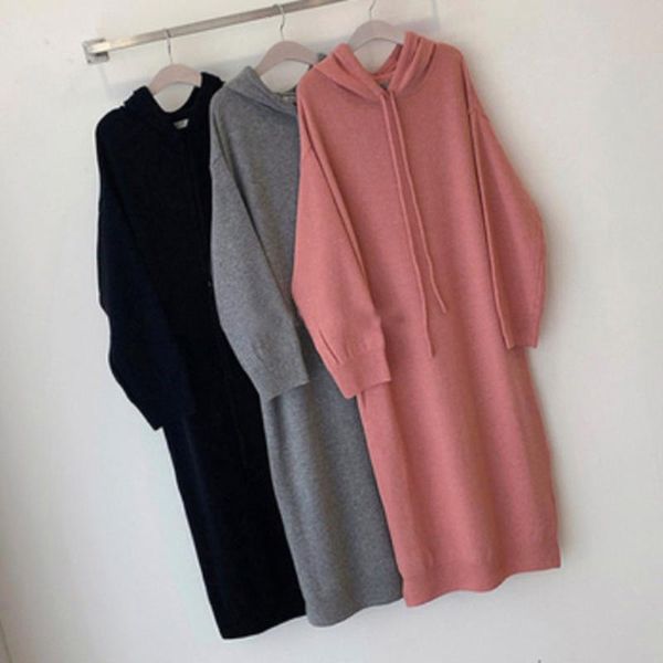 casual dresses dress 2021 autumn winter korean fashion knitted women's solid color split fork hooded loose long sleeve, Black;gray
casual dresses dress 2021 autumn winter korean fashion knitted women's solid color split fork hooded loose long sleeve, Black;gray
