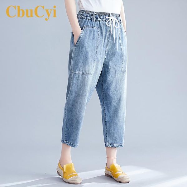 women's jeans women oversized denim trousers summer lace up snow washed mom loose wide leg pants elastic waist calf-length, Blue
women's jeans women oversized denim trousers summer lace up snow washed mom loose wide leg pants elastic waist calf-length, Blue