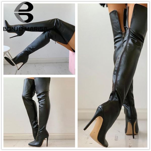 boots big size 43 ins pointed toe long knee high women thin heels thigh zipper dress fashion ladies shoes, Black
boots big size 43 ins pointed toe long knee high women thin heels thigh zipper dress fashion ladies shoes, Black