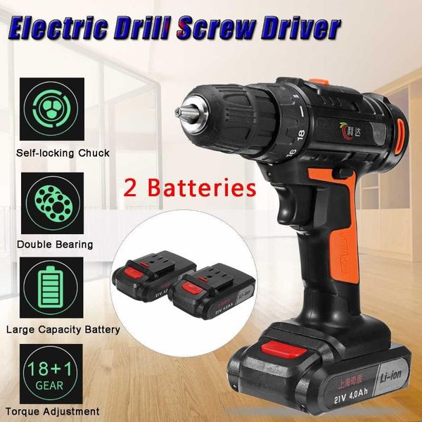 professiona electric drills 21v impact cordless screwdriver drill 2 li-ion battery power tools hammer hand
professiona electric drills 21v impact cordless screwdriver drill 2 li-ion battery power tools hammer hand