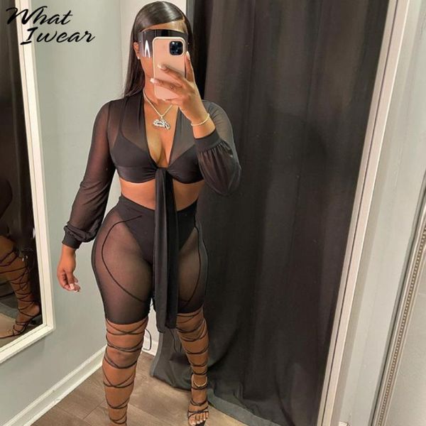 women's tracksuits whatiwear mesh see-through two piece set women bandage lace up deep v-neck long sleeve short pants matching fema, Gray
women's tracksuits whatiwear mesh see-through two piece set women bandage lace up deep v-neck long sleeve short pants matching fema, Gray