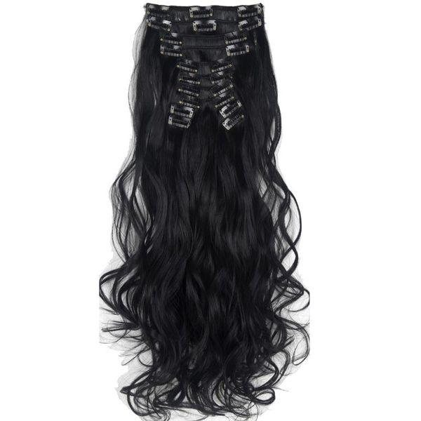 synthetic wigs eety heat resistant b5 hair fiber 140gr body wave clip in 1208, Black
synthetic wigs eety heat resistant b5 hair fiber 140gr body wave clip in 1208, Black
