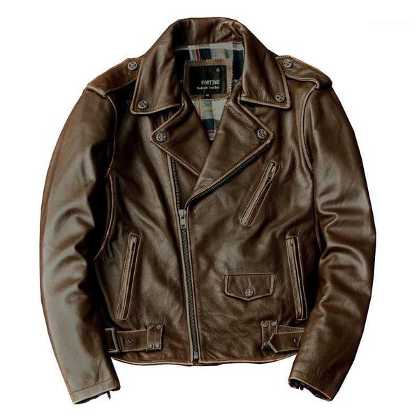 motorcycle clothing pure head layer cowhide genuine leather jacket men's hand-made short slim & faux, Black
motorcycle clothing pure head layer cowhide genuine leather jacket men's hand-made short slim & faux, Black