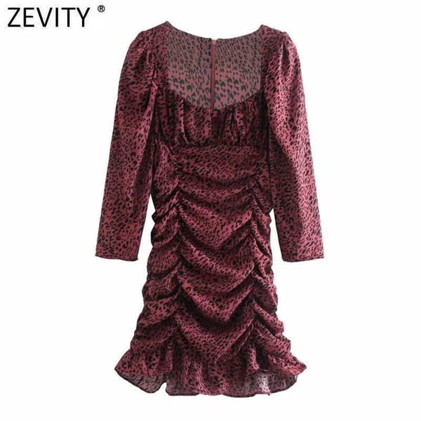zevity women vintage square collar leopard print pleated ruffles mini dress female chic zipper slim vestido clothes ds4936 210603, Black;gray
zevity women vintage square collar leopard print pleated ruffles mini dress female chic zipper slim vestido clothes ds4936 210603, Black;gray
