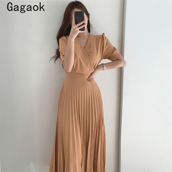 woman dress spring autumn solid office lady v-neck midi korean chic slim fashion wild pleated vestidos 210531, Black;gray
woman dress spring autumn solid office lady v-neck midi korean chic slim fashion wild pleated vestidos 210531, Black;gray