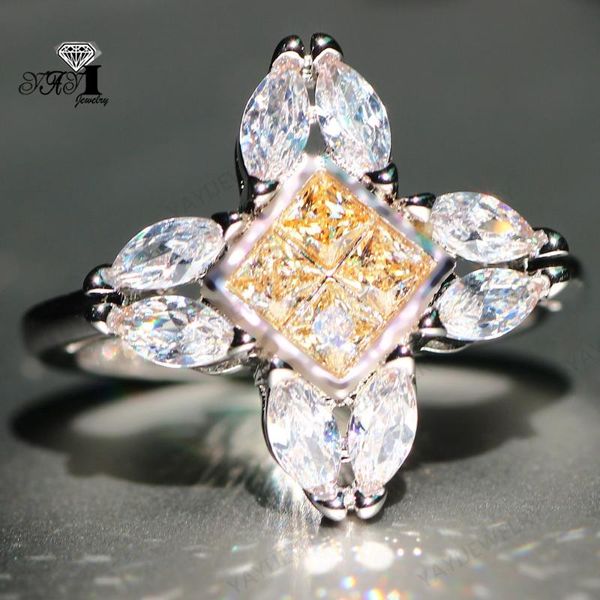 cluster rings yayi jewelry fashion princess cut prong setting yellow cubic zirconia silver color engagement wedding party leaves gift, Golden;silver
cluster rings yayi jewelry fashion princess cut prong setting yellow cubic zirconia silver color engagement wedding party leaves gift, Golden;silver