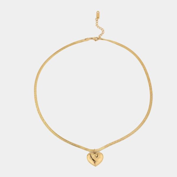 pendant necklaces 316l stainless steel snake bone chain love heart for women you more choker necklace fashion upscale jewelry, Silver
pendant necklaces 316l stainless steel snake bone chain love heart for women you more choker necklace fashion upscale jewelry, Silver