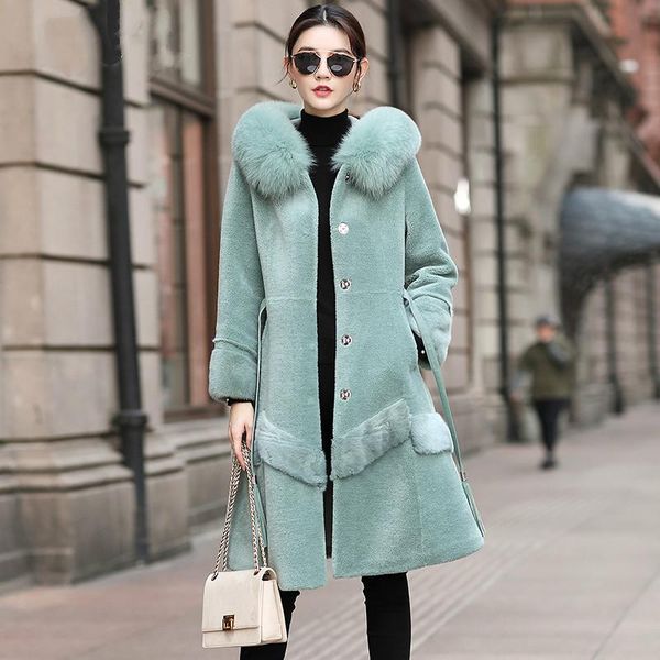women's fur & faux real coat women 100% wool female autumn winter clothes woman collar hooded fashion 2021 mujeres abrigos pph2076, Black
women's fur & faux real coat women 100% wool female autumn winter clothes woman collar hooded fashion 2021 mujeres abrigos pph2076, Black