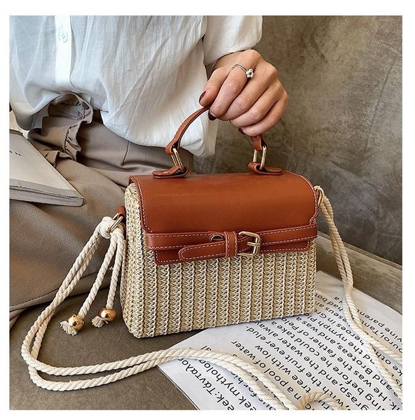 evening bags casual box straw bag ladies hand-woven handbag pu stitching shoulder rope rattan women summer crossbody 2021
evening bags casual box straw bag ladies hand-woven handbag pu stitching shoulder rope rattan women summer crossbody 2021