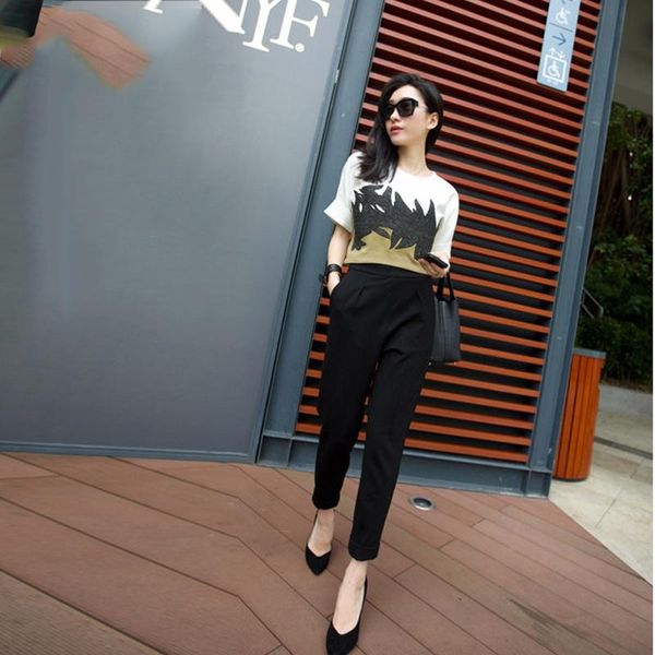 women's pants & capris pencil casual women autumn pantalon office lady suit black slim trousers plus size, Black;white
women's pants & capris pencil casual women autumn pantalon office lady suit black slim trousers plus size, Black;white