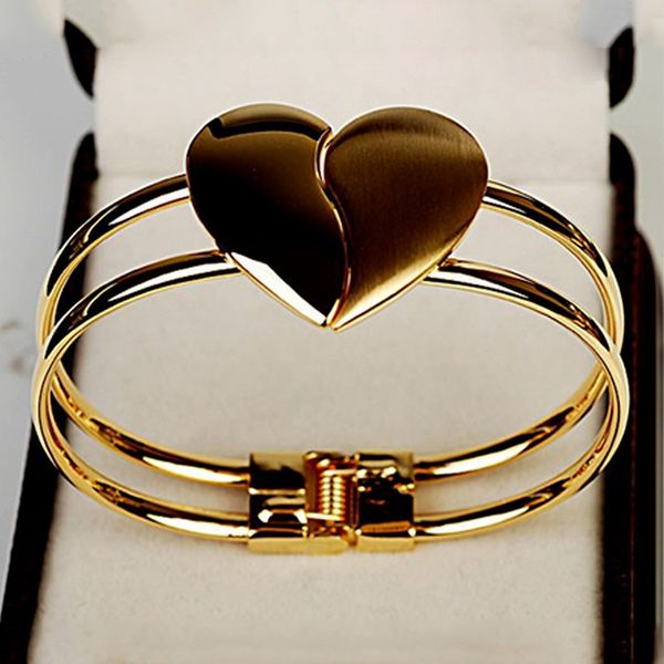 heart-shaped opening bracelet glossy love heart shape bracelet jewelry, Golden;silver
heart-shaped opening bracelet glossy love heart shape bracelet jewelry, Golden;silver
