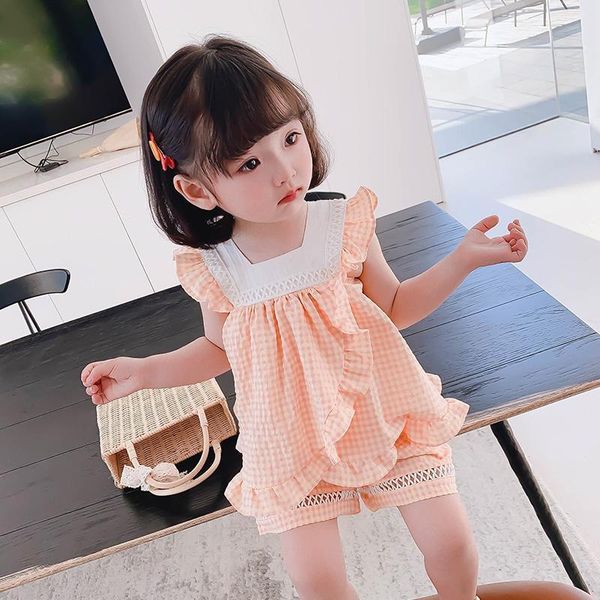 clothing sets 2021 children's summer korean version of baby vest shorts two-piece girl western style plaid lace suit p5913, White
clothing sets 2021 children's summer korean version of baby vest shorts two-piece girl western style plaid lace suit p5913, White