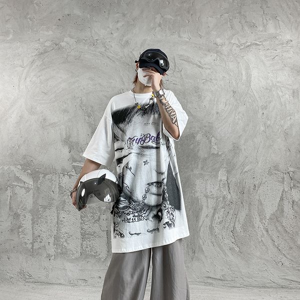 mens designer t shirt hip hop 3d face print long style street trend handsome dark series ins loose oversize half sleeve pullover, White;black
mens designer t shirt hip hop 3d face print long style street trend handsome dark series ins loose oversize half sleeve pullover, White;black