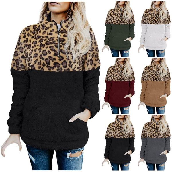 women's hoodies & sweatshirts leopard half zipper autumn o-neck contrast color long sleeve pullover sweatshir multicolor casual loose c, Black
women's hoodies & sweatshirts leopard half zipper autumn o-neck contrast color long sleeve pullover sweatshir multicolor casual loose c, Black