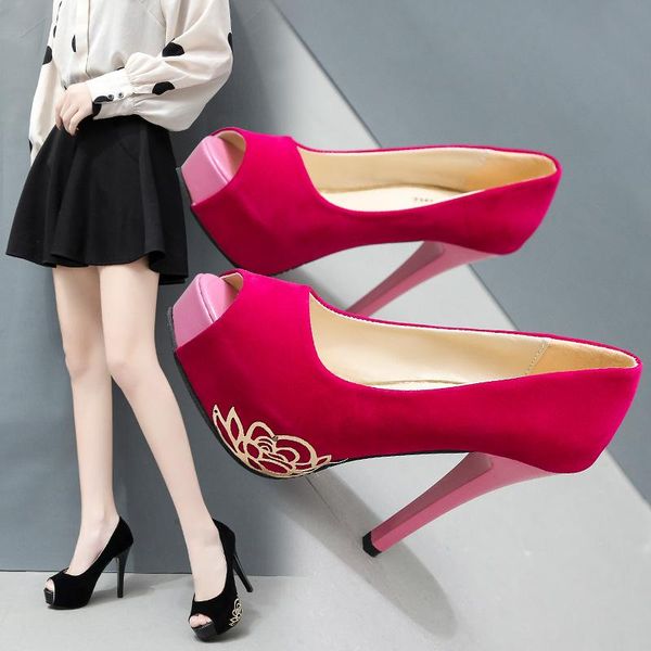 spring / summer versatile thin-heeled sandals for women. nightclub heels. women's wedding shoes suede sole dress, Black
spring / summer versatile thin-heeled sandals for women. nightclub heels. women's wedding shoes suede sole dress, Black