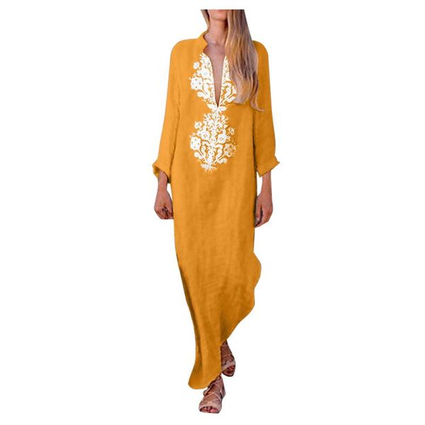 casual dresses plus size women's dress cotton linen deep v-neck long sleeve maxi split loose women summer vestido de mujer, Black;gray
casual dresses plus size women's dress cotton linen deep v-neck long sleeve maxi split loose women summer vestido de mujer, Black;gray