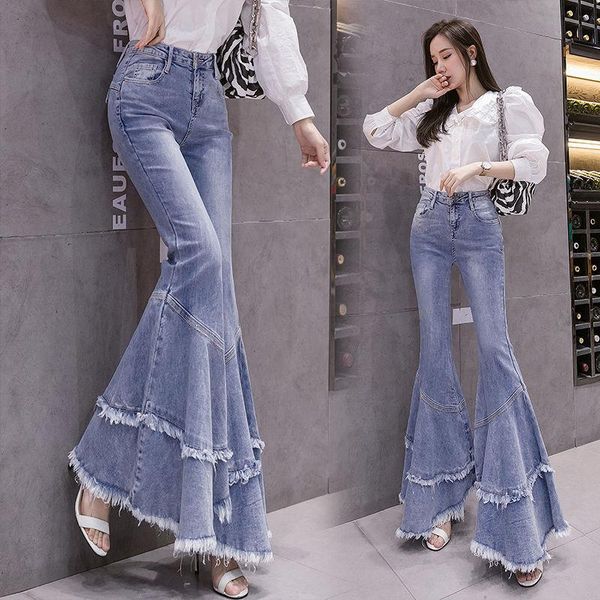 women's jeans 2021 spring woman flared lady high waist straight denim trousers female vintage fashion full length wide leg pants f970, Blue
women's jeans 2021 spring woman flared lady high waist straight denim trousers female vintage fashion full length wide leg pants f970, Blue
