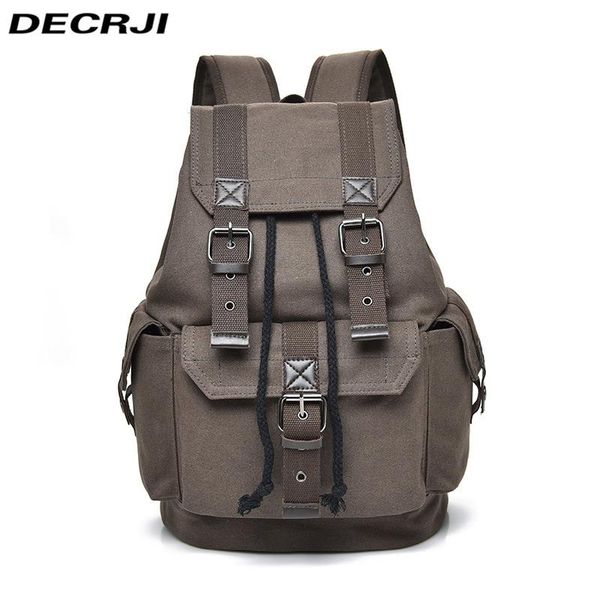 backpack decrji vintage canvas men large capacity travel solid shoulder bags rucksack school for teenagers
backpack decrji vintage canvas men large capacity travel solid shoulder bags rucksack school for teenagers