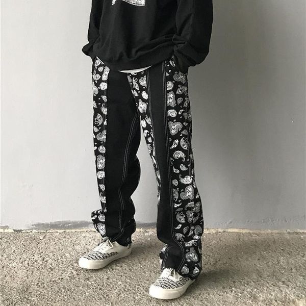 original retro cashew flower black casual jeans pants mens wide-leg straight loose washed denim trousers hip hop baggy men's, Blue
original retro cashew flower black casual jeans pants mens wide-leg straight loose washed denim trousers hip hop baggy men's, Blue